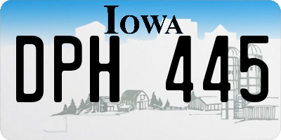 IA license plate DPH445