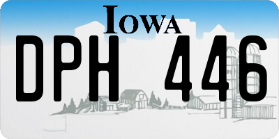 IA license plate DPH446