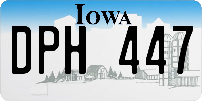 IA license plate DPH447