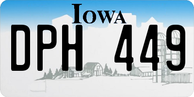 IA license plate DPH449