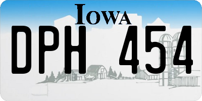 IA license plate DPH454
