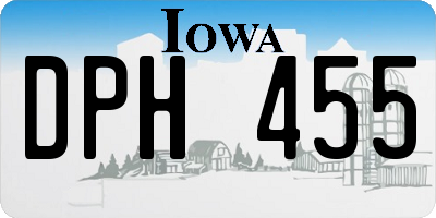 IA license plate DPH455