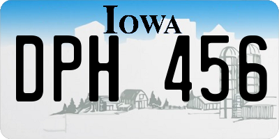 IA license plate DPH456
