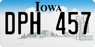 IA license plate DPH457