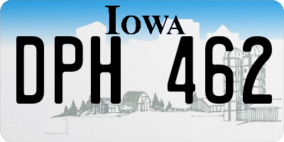 IA license plate DPH462