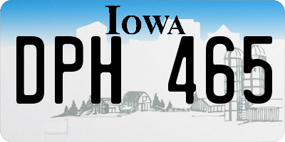 IA license plate DPH465
