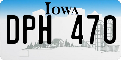 IA license plate DPH470
