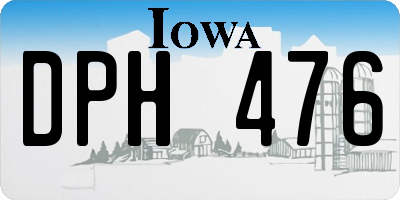 IA license plate DPH476