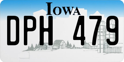IA license plate DPH479