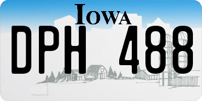 IA license plate DPH488