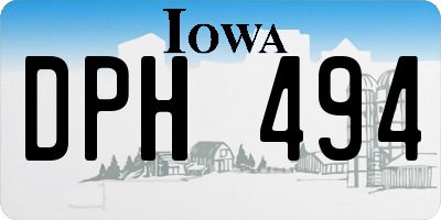 IA license plate DPH494