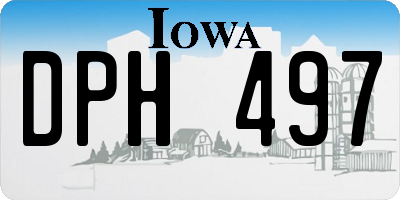 IA license plate DPH497