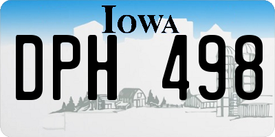 IA license plate DPH498