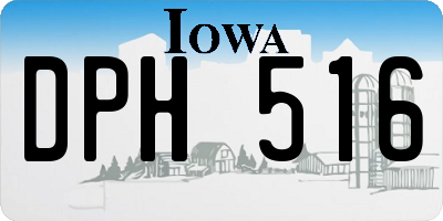 IA license plate DPH516