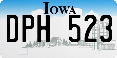 IA license plate DPH523