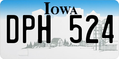 IA license plate DPH524