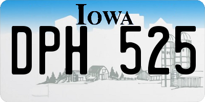 IA license plate DPH525