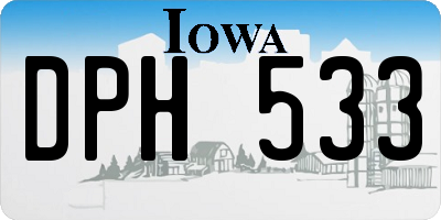 IA license plate DPH533
