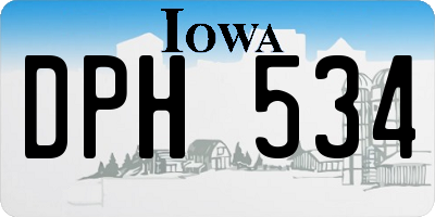 IA license plate DPH534