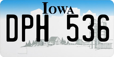 IA license plate DPH536