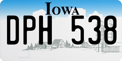 IA license plate DPH538