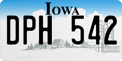 IA license plate DPH542