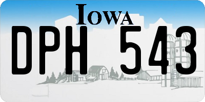 IA license plate DPH543