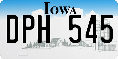 IA license plate DPH545