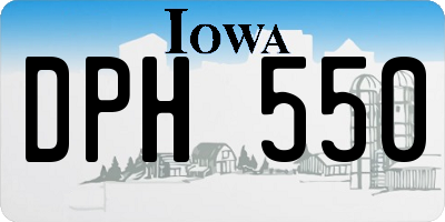 IA license plate DPH550