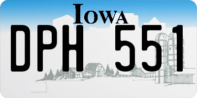 IA license plate DPH551