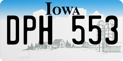 IA license plate DPH553
