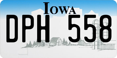IA license plate DPH558
