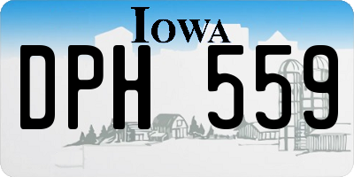 IA license plate DPH559