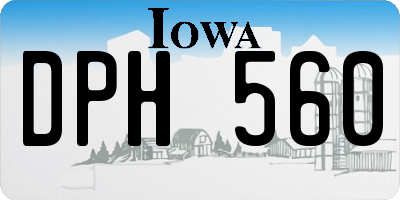 IA license plate DPH560