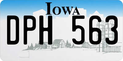 IA license plate DPH563