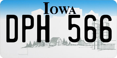 IA license plate DPH566