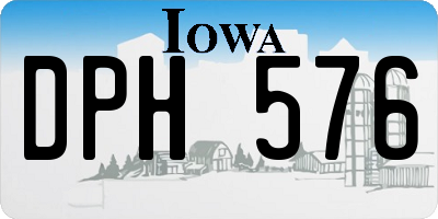 IA license plate DPH576