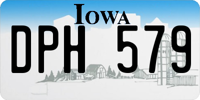 IA license plate DPH579