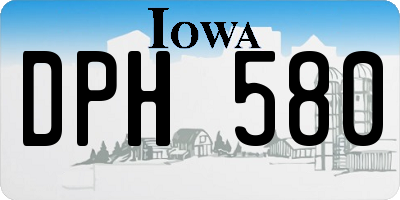 IA license plate DPH580