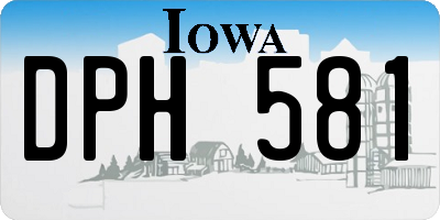 IA license plate DPH581