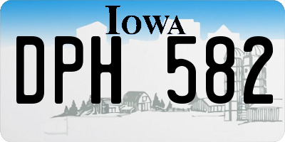 IA license plate DPH582
