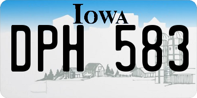 IA license plate DPH583