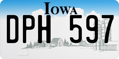 IA license plate DPH597