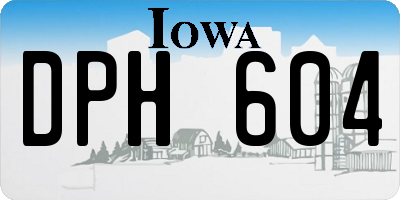 IA license plate DPH604
