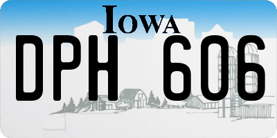 IA license plate DPH606