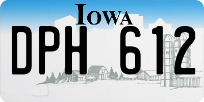IA license plate DPH612