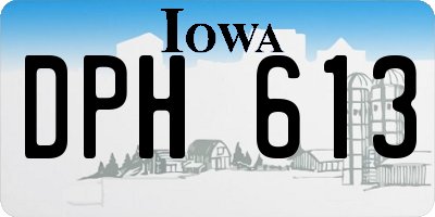 IA license plate DPH613