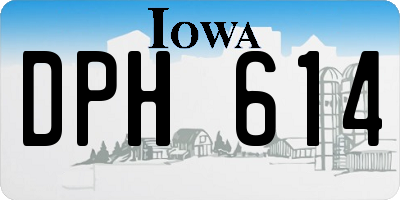 IA license plate DPH614