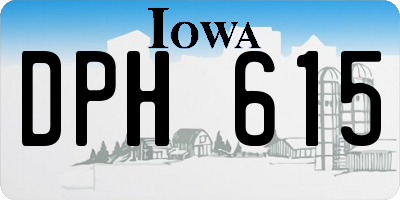 IA license plate DPH615