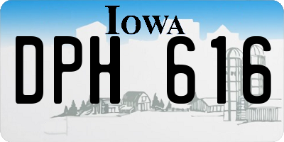 IA license plate DPH616